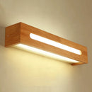 Nordic solid wood LED wall light for reading