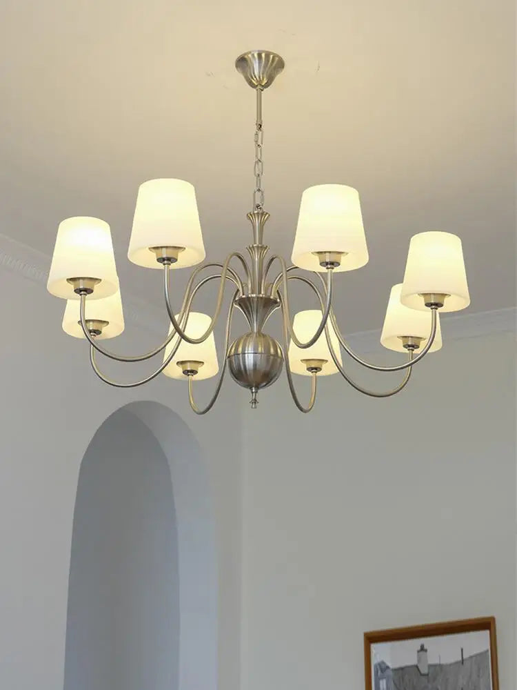 French retro Bauhaus style chandelier for elegant decor