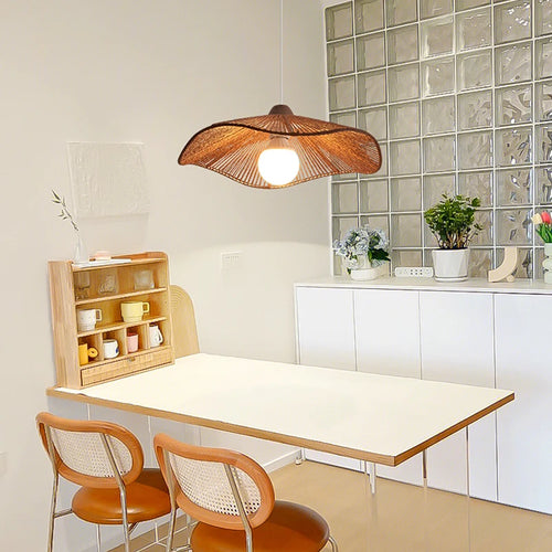 Wabi-sabi hemp rope pendant chandelier - vue 5 sur 24