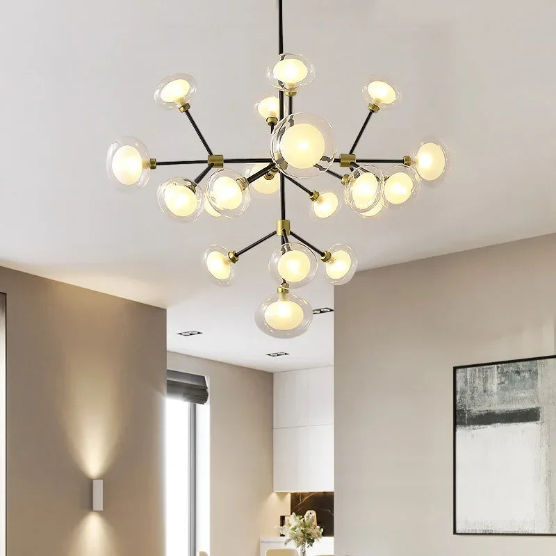 Nordic resin and glass pendant light for modern decor