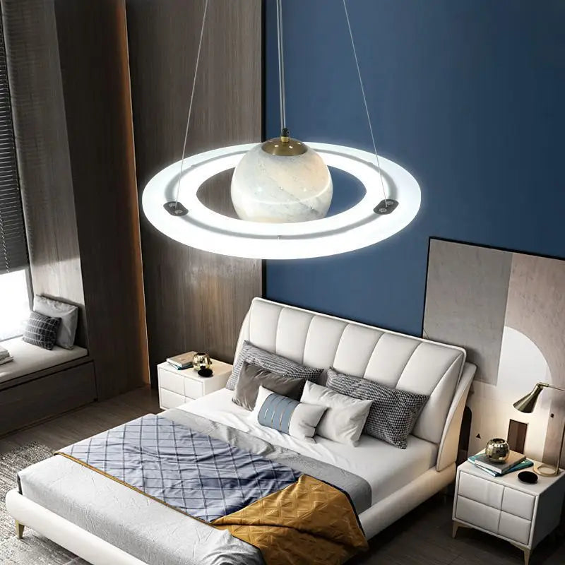 Planet earth pendant light for children's room astronaut decorative star - vue 4 sur 13