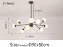Nordic glass chandelier magic bean designer home decor