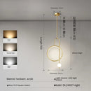 Modern pendant light with gold ring and minimalist Nordic lighting