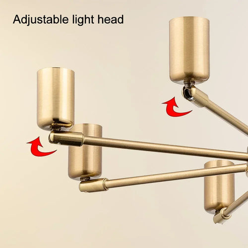 Modern adjustable iron satellite-style chandelier for decoration - vue 3 sur 10