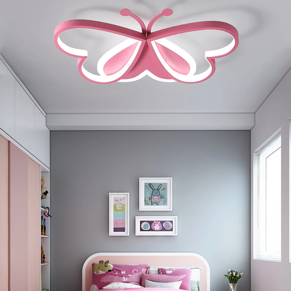 Acrylic butterfly flush mount LED ceiling light creative lighting