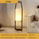 Japanese wabi sabi wooden floor lamp for interior decoration with a Zen atmosphere