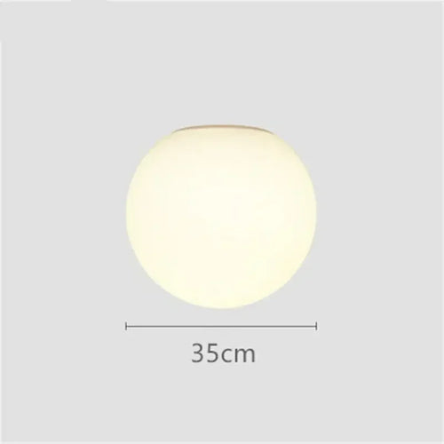Modern LED wall light with round white glass shade - vue 10 sur 10