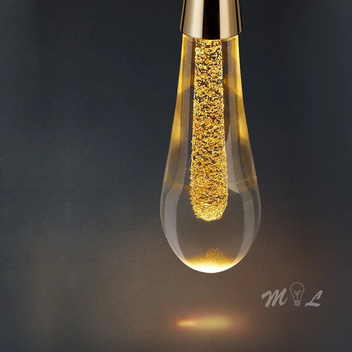 Elegant glass water droplet design pendant light - vue 8 sur 12