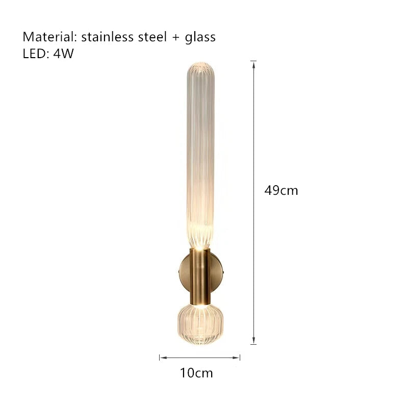 Adjustable nordic clear glass light tube pendant - vue 11 sur 20