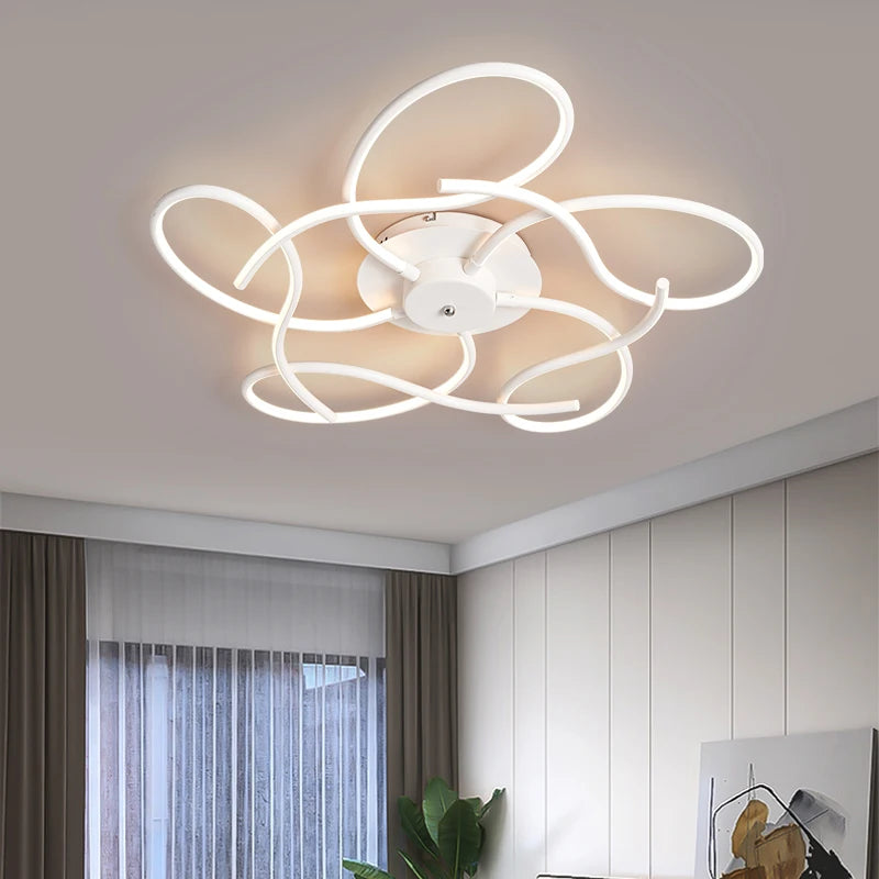 Modern minimalist ceiling light elegant indoor fixture - vue 4 sur 10