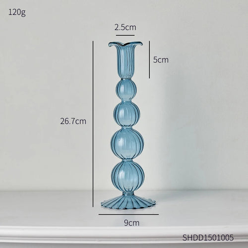 Creative glass candle holder for modern and elegant decoration - vue 8 sur 10