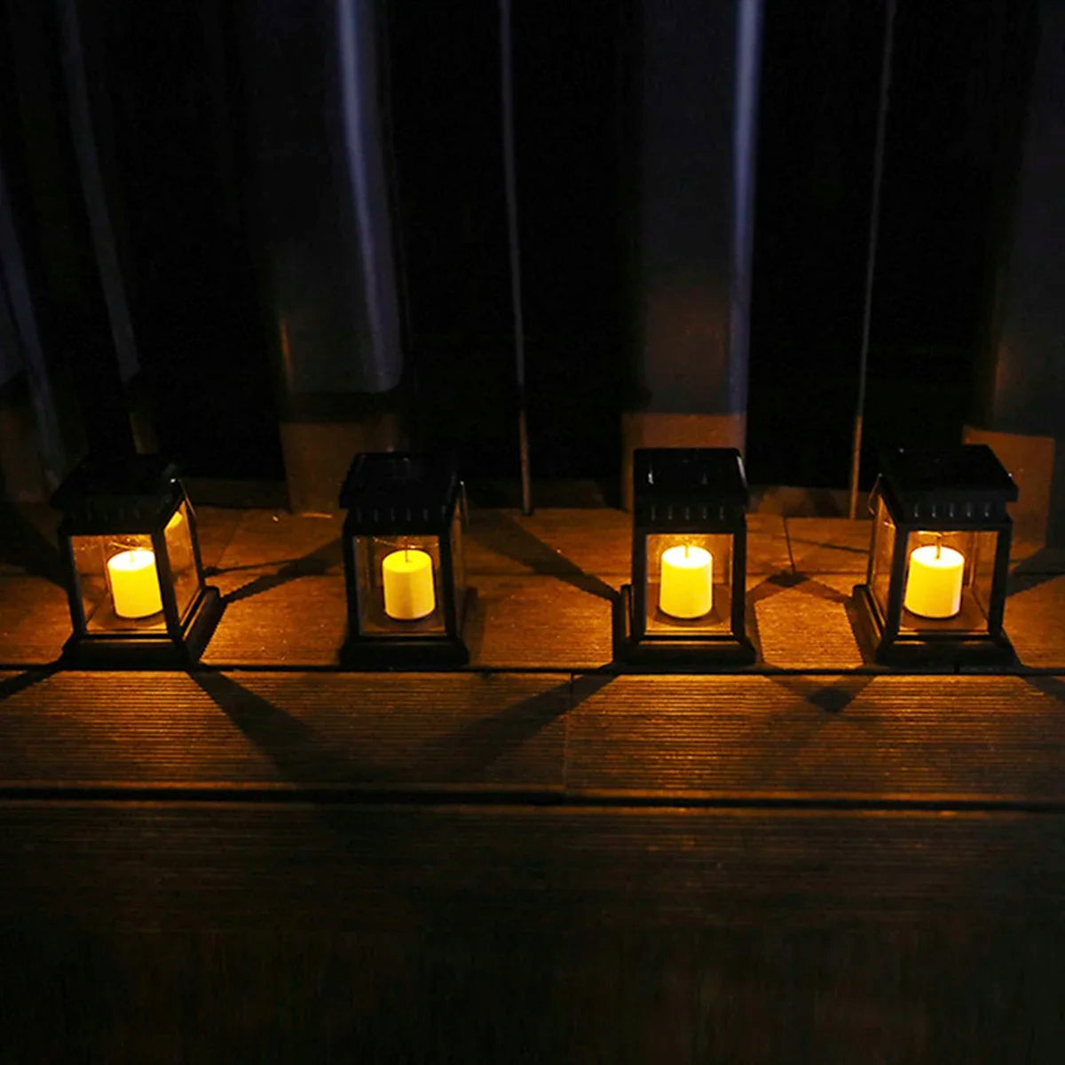 Solar LED lantern for festive outdoor garden decoration - vue 3 sur 6