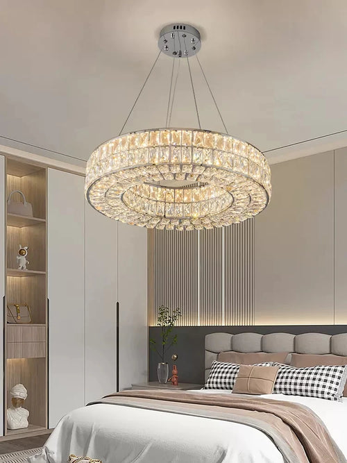 Modern crystal chandelier for luxury interior decoration - vue 5 sur 20