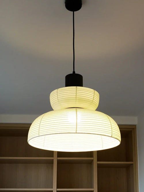 Wabi sabi fabric ceiling light for a Japanese-inspired atmosphere - vue 6 sur 10