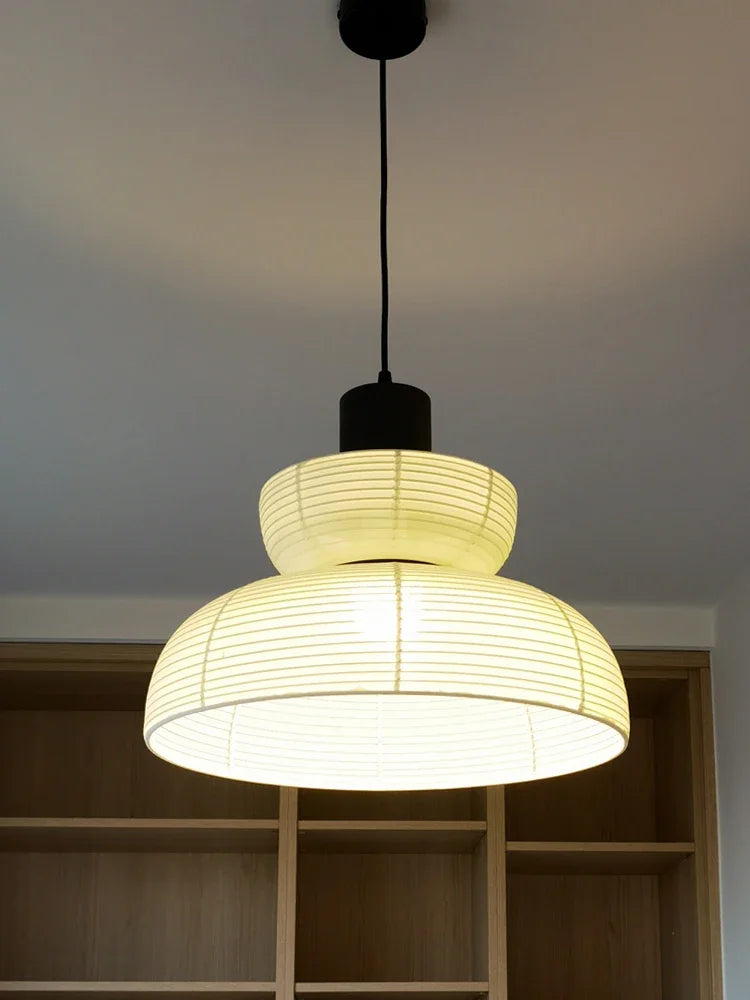 Wabi sabi fabric ceiling light for a Japanese-inspired atmosphere - vue 6 sur 10