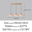 Simple pleated chandelier for interior decor soft lighting