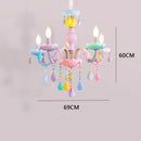 Kawaii crystal rainbow chandelier for children's bedroom decor