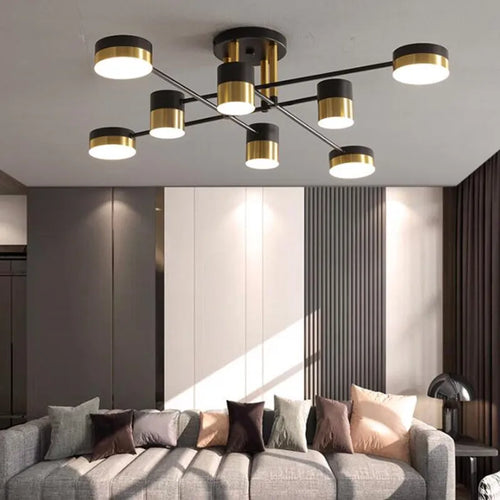 Modern nordic LED chandelier for interior - vue 5 sur 11