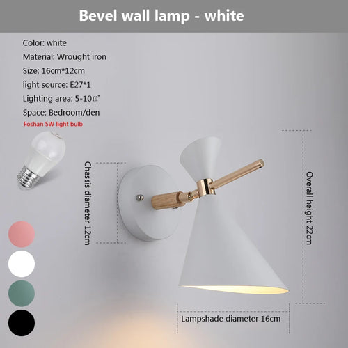 Decorative macaron horn wall light for indoor bar, restaurant, living room, bedroom, hallway or bedside - vue 11 sur 19