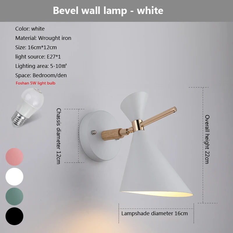 Decorative macaron horn wall light for indoor bar, restaurant, living room, bedroom, hallway or bedside - vue 10 sur 19