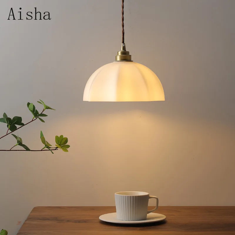 Copper designer pendant light for restaurants and shops