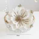 Artificial glitter Christmas flower for tree decorations 1 piece
