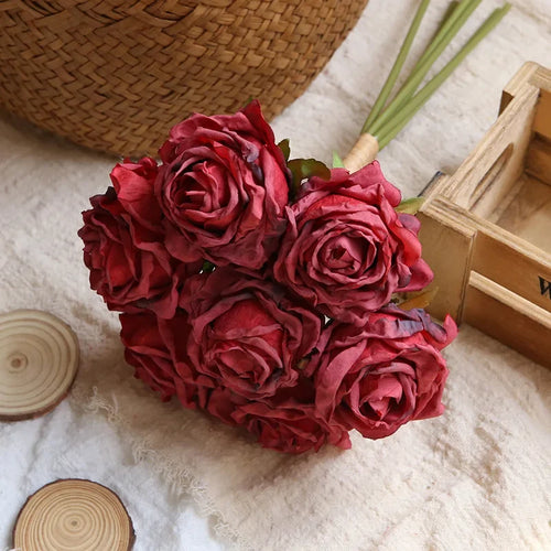 Artificial rose bouquet for decoration and photography - vue 2 sur 13