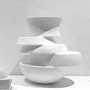 geometric resin vase for modern floral decoration