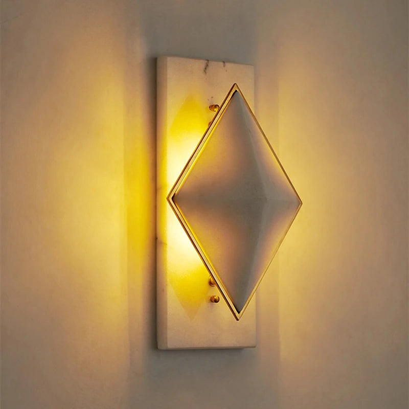 applique murale led moderne en marbre style internet pour hôtel et café - vue 5 sur 18