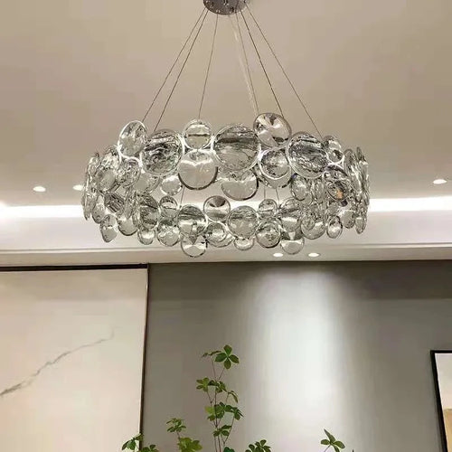 Modern nordic style crystal chandelier for luxurious interiors - vue 5 sur 10