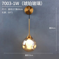 modern led wall light in the shape of a decorative ball