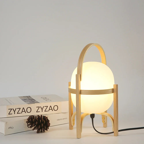Wooden table lamp for modern and simple decor - vue 2 sur 10