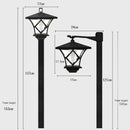 Traditional decorative solar LED garden lamp post