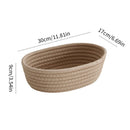 Oval cotton rope baskets for storage and organization