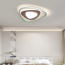Minimalist square wood grain living room lamp