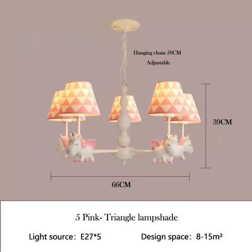 Nordic style rotating LED children’s chandelier, romantic and cosy - vue 18 sur 24