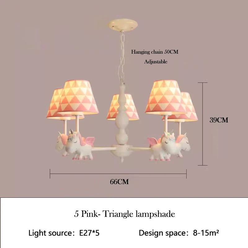 Nordic style rotating LED children’s chandelier, romantic and cosy - vue 17 sur 24