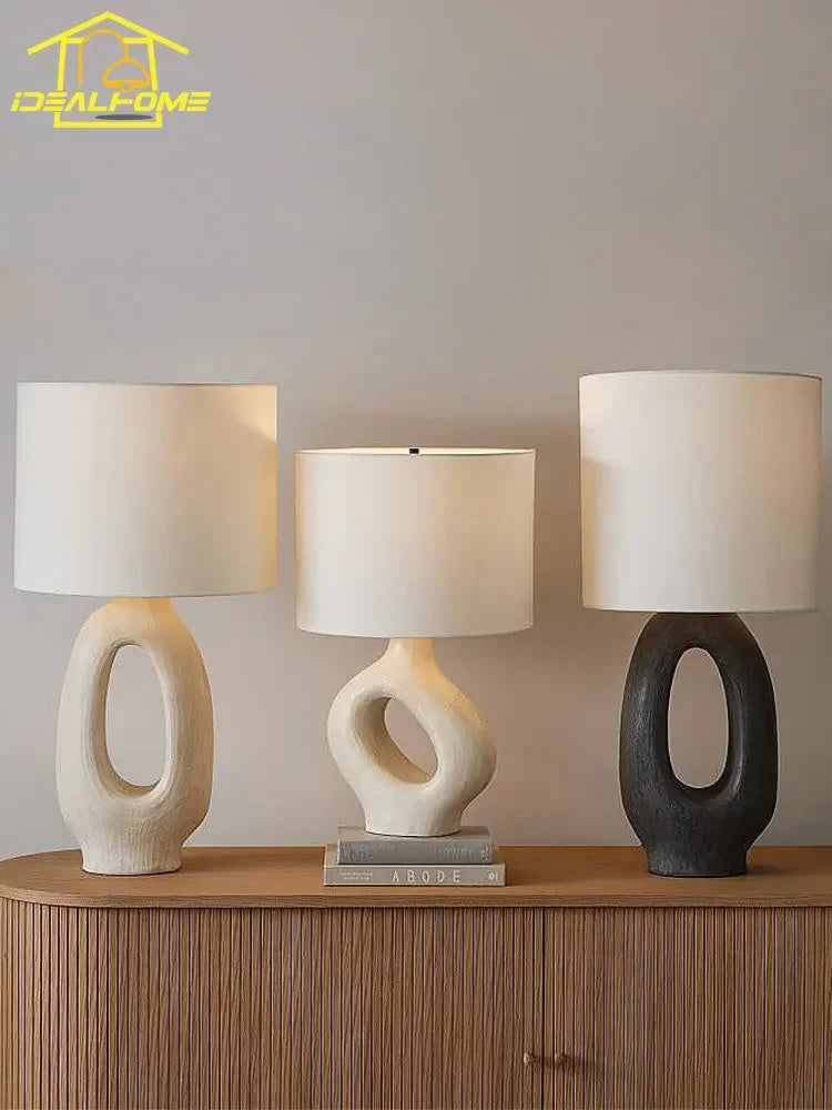 Modern wabi-sabi resin decorative and artistic desk lamp