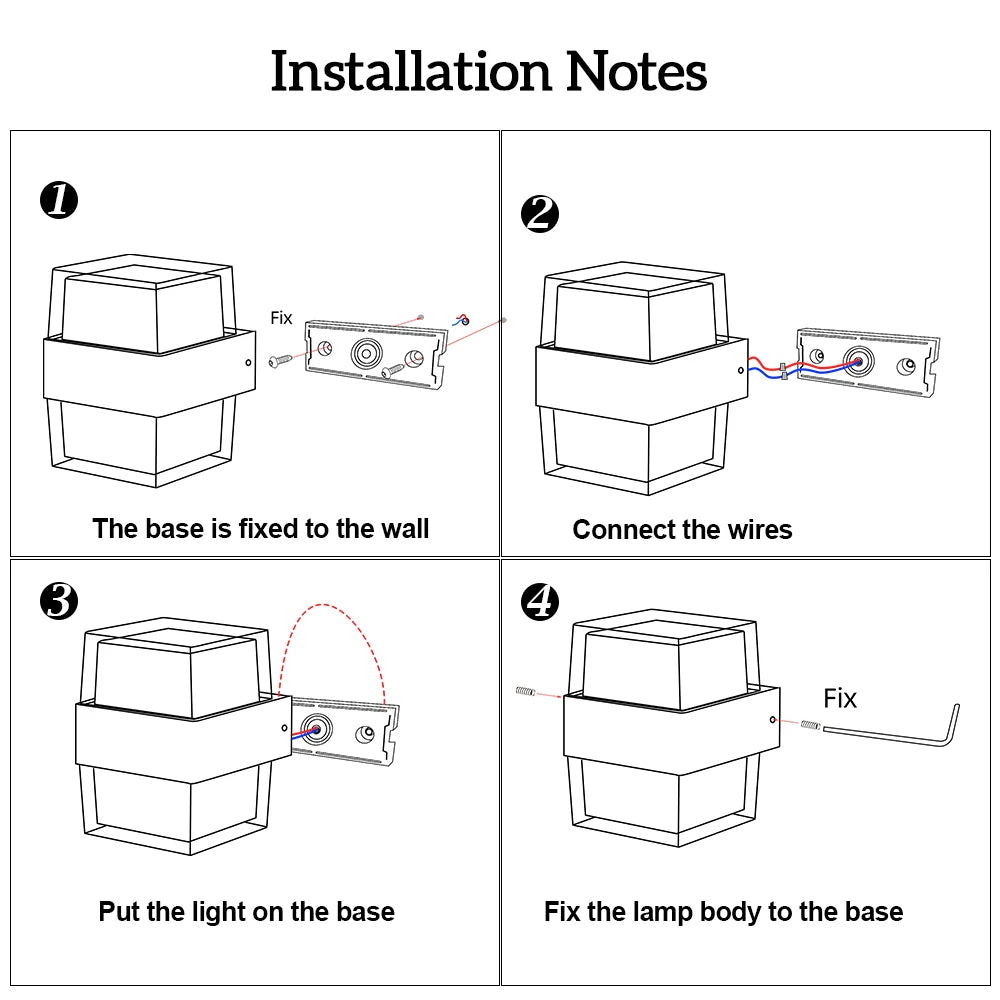 Modern LED wall light for outdoor and indoor use - vue 5 sur 9