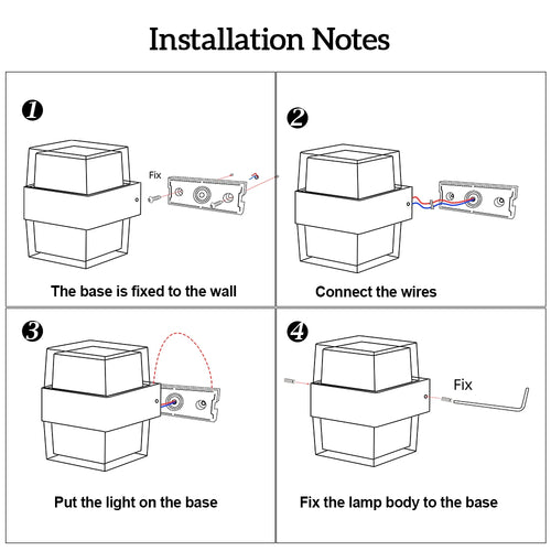 Modern LED wall light for outdoor and indoor use - vue 6 sur 9