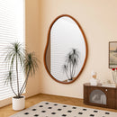 large solid wood decorative wall mirror