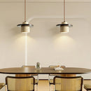 Stone and wood pendant light for restaurant and home