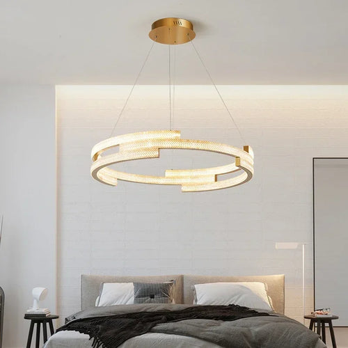 Modern LED pendant light for elegant interior decor - vue 5 sur 16