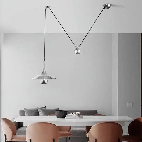 Postmodern adjustable LED pendant light - vue 3 sur 14