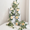 Artificial silk rose decorative vine