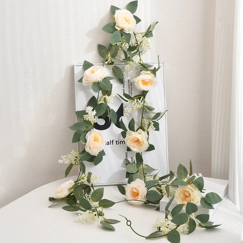 Artificial silk rose decorative vine - vue 11 sur 11