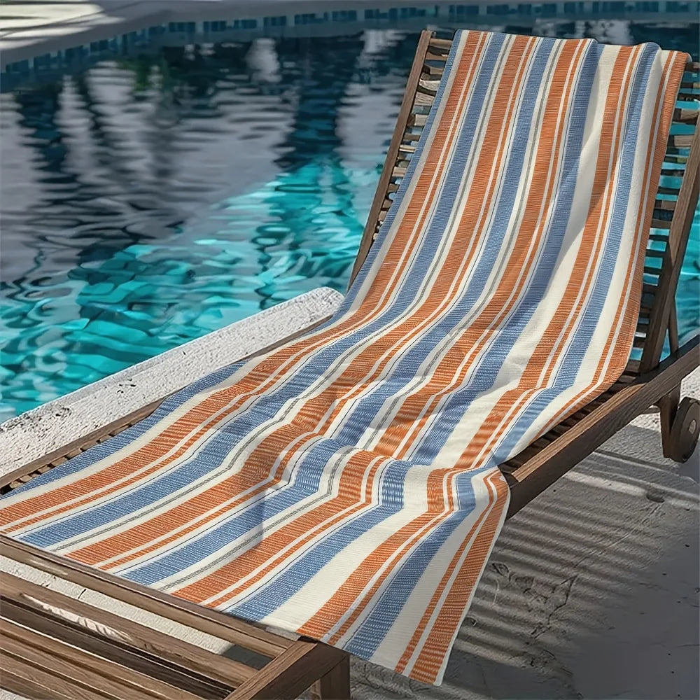 Quick-dry lightweight absorbent microfibre beach towel