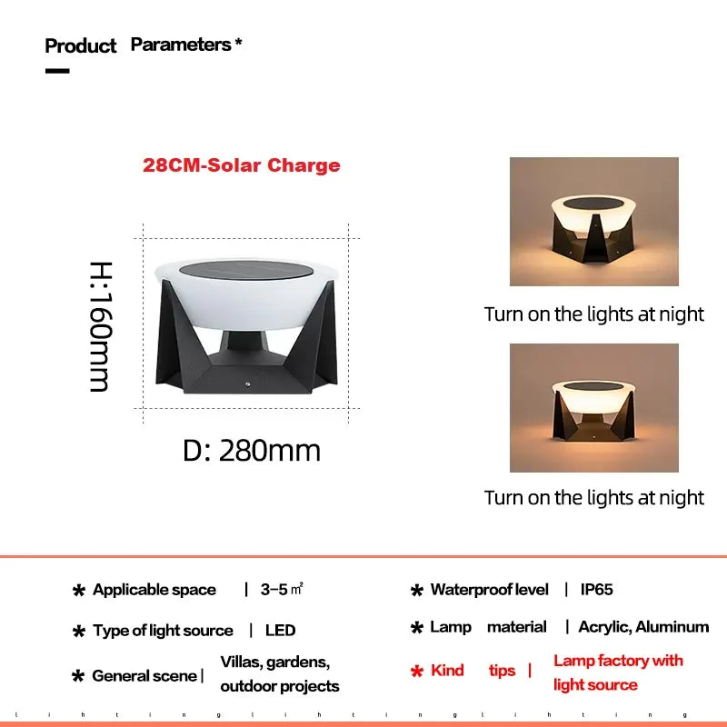 Waterproof outdoor solar LED lamp for garden, patio and fence - vue 11 sur 12