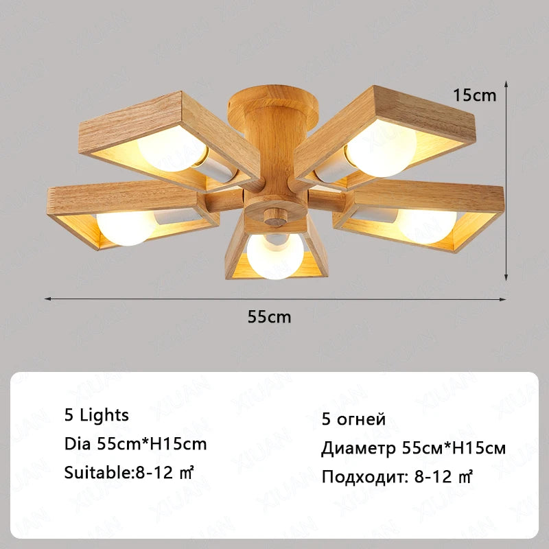 Nordic tree lighting wooden pendant chandelier for decoration