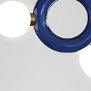 Art Deco metal ring pendant light
